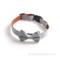 Amable Moda de tela Pet Dog Bow Litle Collar